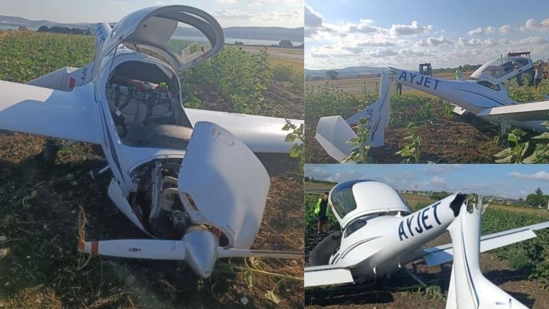 AyJet’in eğitim uçağı Hezarfen’de kırım geçirdi, öğrenci pilot hafif yaralandı