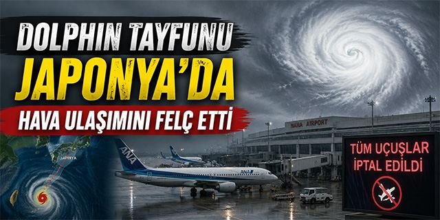 Dolphin Tayfunu Japonya'da Hava Ulaşımını Felç Etti