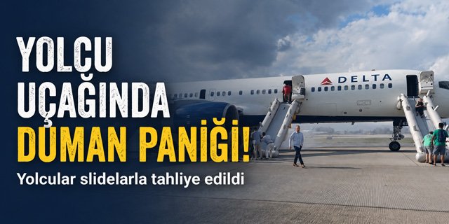 Yolcu uçağı duman nedeniyle geri döndü...